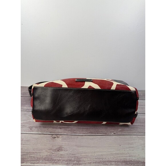 Nine & Co. Red and Brown Giraffe Print Shoulder Bag - Picture 7 of 16